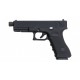 Модель пистолета Glock 18, KP-18TBC.CO2-BK, GBB, удлин. ствол с резьбой под глушитель, металл, черный, CO2 (KJW)